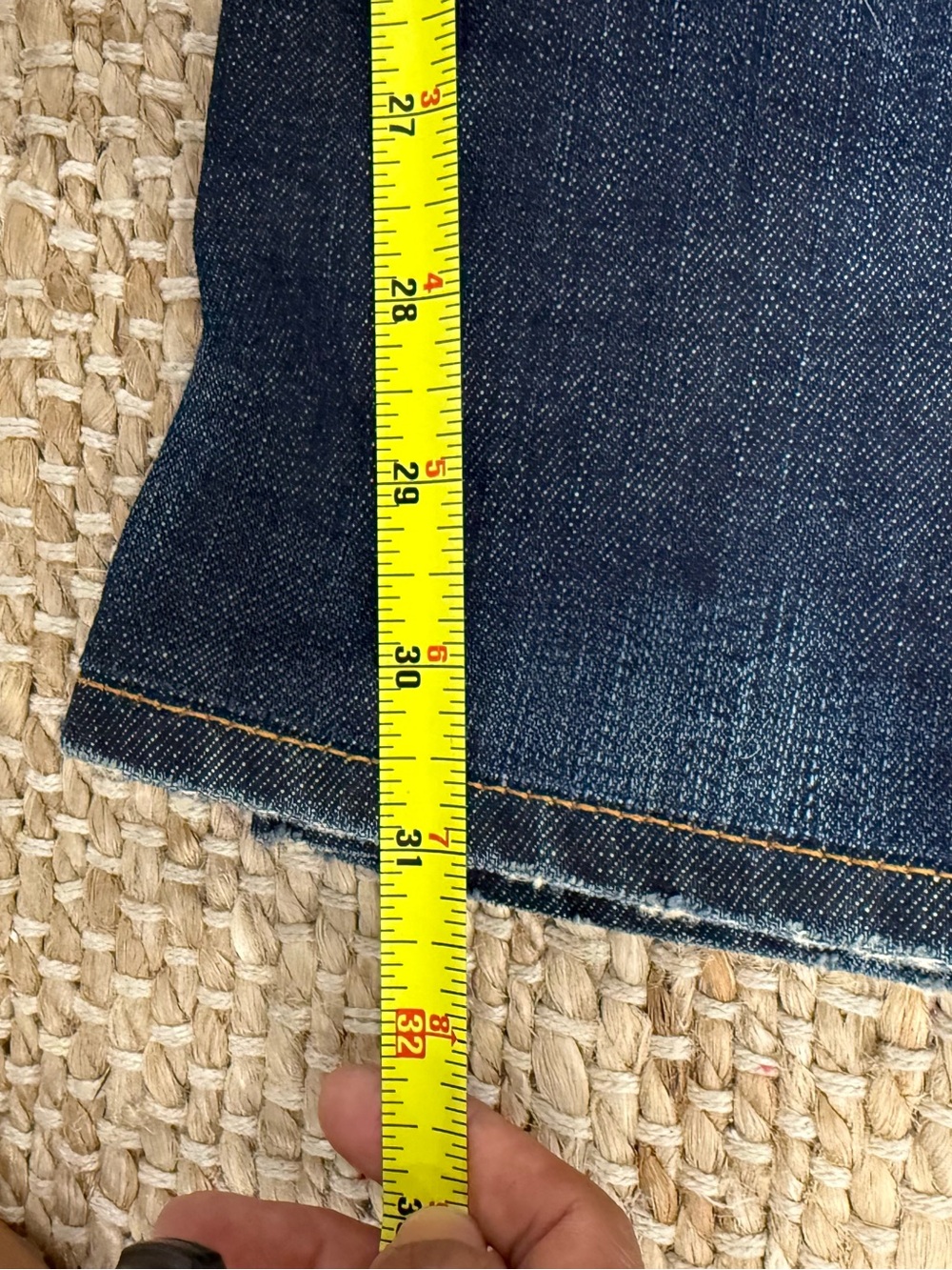 AG Adriano Goldschmied Jeans 28 R Dark Indigo Denim Stretch Straight Leg Y2K - Picture 10 of 12